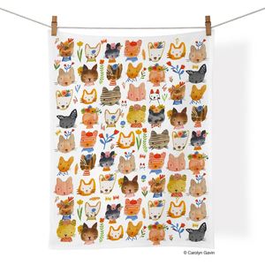 Last Chance - Werkshoppe Tea Towel - Kitty Parade