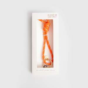 Caroline Gardner - Orange/Light Blue Cord Wristlet Phone Strap