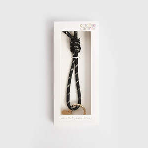 Caroline Gardner - Black/White Cord Wristlet Phone Strap