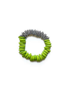 Jolly Venezia Zero B1 Small Glass Steel Loop Bracelet In Lime
