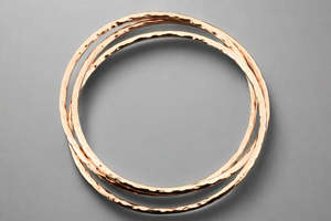 Alan Myerson Hammered Russian Bangles - Copper