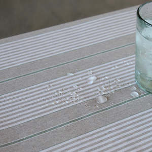 All Oilcloth: Regatta Green Stripe