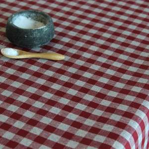 All Oilcloth: Check Cranberry