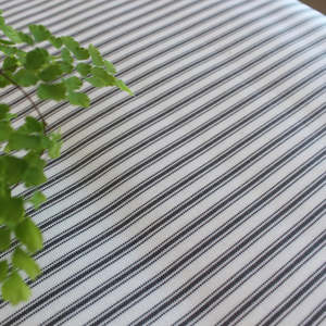 All Oilcloth: Ticking - Black