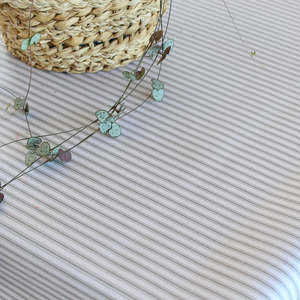 All Oilcloth: Ticking - Grey