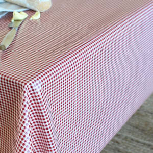 All Oilcloth: Gingham Mini Red