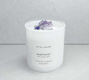 Crystal Candles: Amethyst Crystal Candle