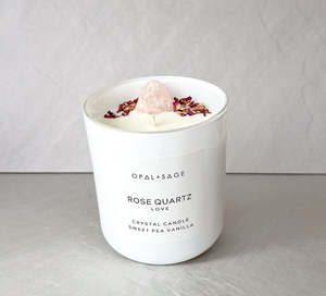 Crystal Candles: Rose Quartz Crystal Candle
