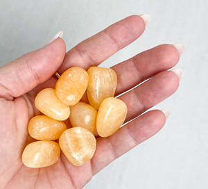 Tumbled Crystals: Orange Calcite Tumble | Uplift