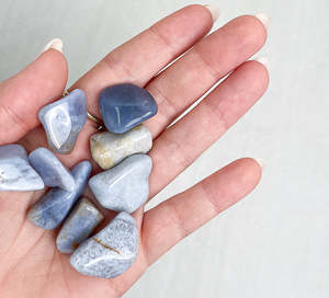 Tumbled Crystals: Blue Chalcedony Tumble | Insightful