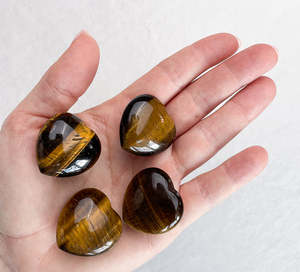 Crystals: Tiger’s Eye Mini Heart | Confidence