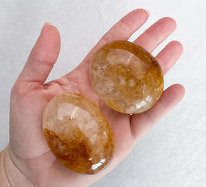 Quartz: Golden Healer Quartz Palm Stones | Passion