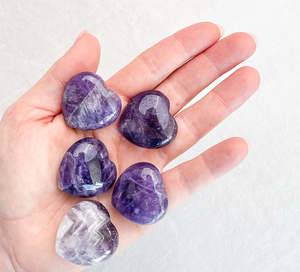 Quartz: Amethyst Mini Hearts | Relaxation
