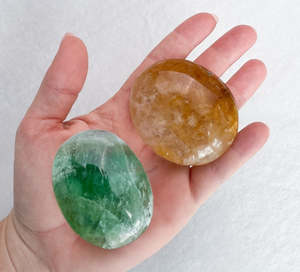 Unique Crystals: Joy + Healing Palm Stone Set