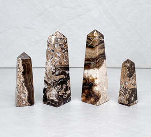 Polished Towers: Chocolate Calcite Tower | Grounding