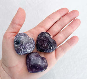 Crystals For Expecting Mums Dads: Lepidolite Mini Hearts | Transition