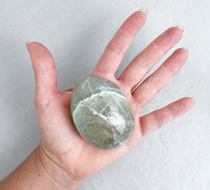Crystals For Expecting Mums Dads: Green Moonstone Palms | Transformation