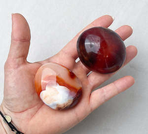 Carnelian: Carnelian Palm Stones | Passion
