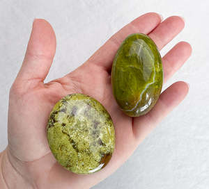 New In Stock: Green Opal Palm Stone | Healing