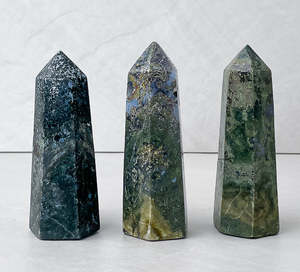 Crystals: Moss Agate Tower | Abundance