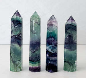 Crystals: Rainbow Fluorite Towers Large | Intuition