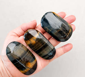 Tigers Eye Palm Stone | Courage