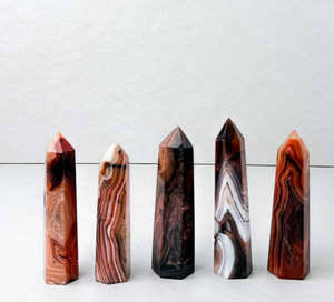 Crystals: Silk Agate Mini Towers | Calm