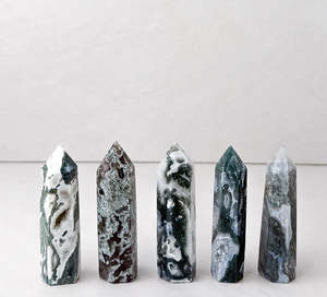 Moss Agate Mini Towers | Abundance