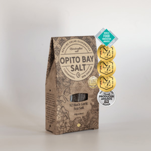 Products: NEW NZ Black Garlic Sea Salt - Opito Bay Salt Co