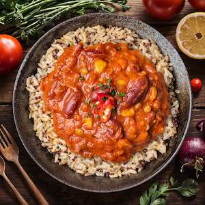 Products: Vegetarian Lentil Chilli with Brown Rice & Quinoa (300g)