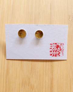 Gold Leaf Stud Earrings