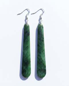 Pounamu Long Roimata Earrings