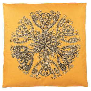 Flower of Life Gold Hemp Cushion