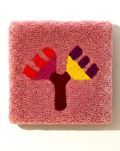 Pink Kaute - Tufted Square