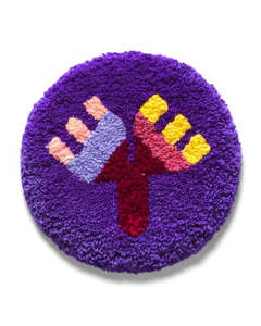 Purple Kaute - Tufted Round