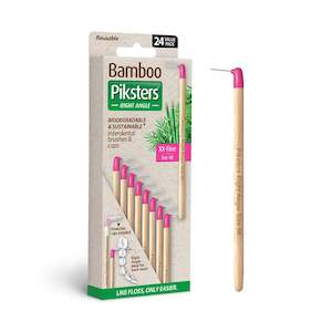 Piksters Bamboo Right Angle Interdental Brushes Size 00 Pink - Pack of 24