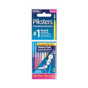 Interdental Brushes: Piksters Interdental Brushes Variety Pack Sizes 000 - 6 - Pack of 9