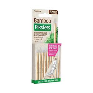 Piksters Bamboo Interdental Brushes Size 00 Pink - Pack of 32
