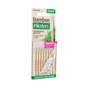 Piksters Bamboo Interdental Brushes Size 00 Pink - Pack of 8