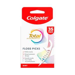 Colgate Total Active Prevention Floss Picks 35 Pack