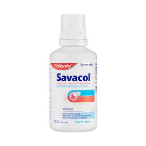Colgate Savacol Antiseptic Mouth & Throat Rinse 300ml - Fresh Mint