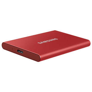 Macbook Air 13 A1466 2012 2017: Samsung Portable SSD T7 1TB Backup Drive (Red) USB-C Cable & USB-A Cable
