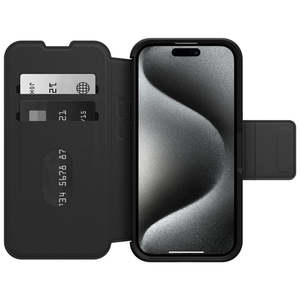 OtterBox Strada iPhone 15 Pro Folio Case (Black)