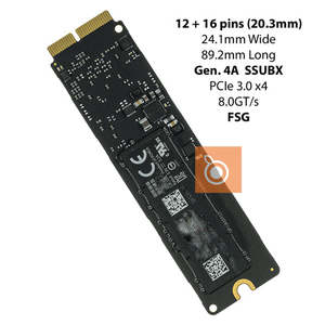 Macbook Air 13 A1466 2012 2017: Apple Flash Storage (FSG) 512GB PCIe x4 8GT/s 2017 2015