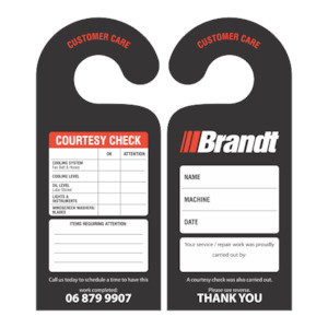 Brandt: zBrandt - Courtesy Check Hanging Card Plus die cut