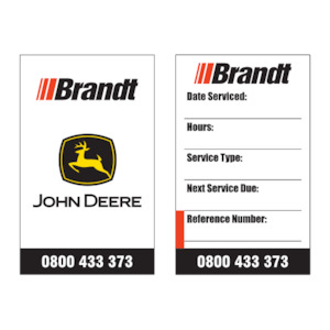 Brandt: zBrandt - Construction Service Labels 90x55mm Synthetic