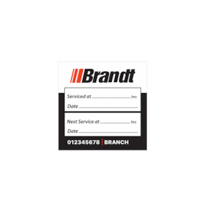 zBrandt - Mower Service Sticker - Synthetic