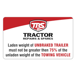 TRS - Unbraked Trailer Vinyl 150x90mm