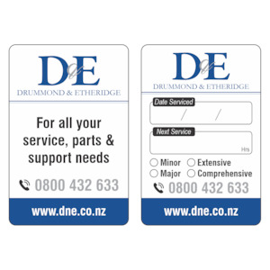 D E Portal: D&E - Synthetic Tractor Service Labels 45x68mm