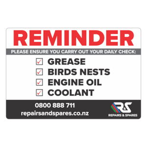 R&S Reminder Vinyl 148x100mm